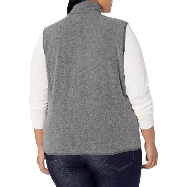 Amazon Essentials Womens ClassicFit Sleeveless Polar Soft Fleece Vest Available in Plus SizeRecycled Polyester Charcoal Heather