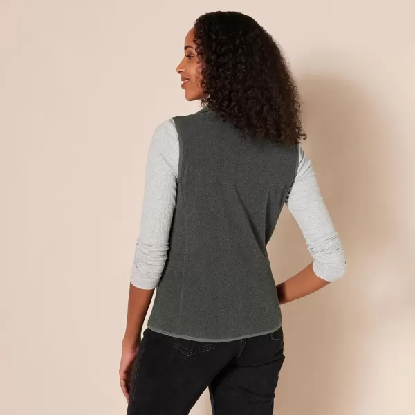 Amazon Essentials Womens ClassicFit Sleeveless Polar Soft Fleece Vest Available in Plus SizeRecycled Polyester Charcoal Heather