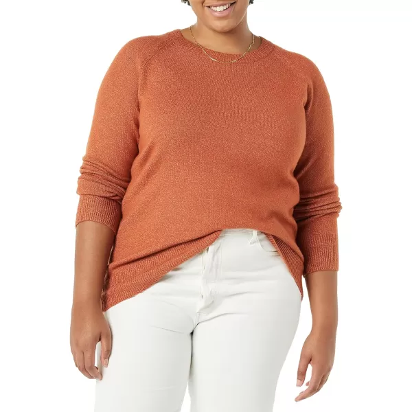 Amazon Essentials Womens ClassicFit Soft Touch LongSleeve Crewneck Sweater Available in Plus SizeCaramel