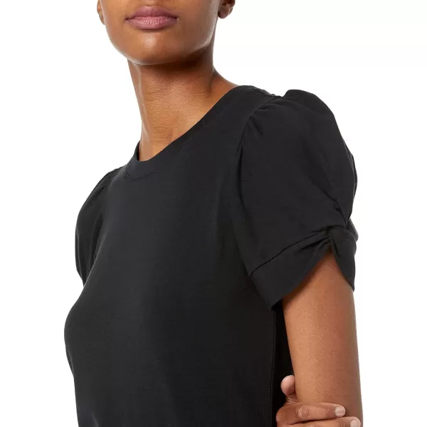 Amazon Essentials Womens ClassicFit Twist Sleeve Crewneck TShirtBlack