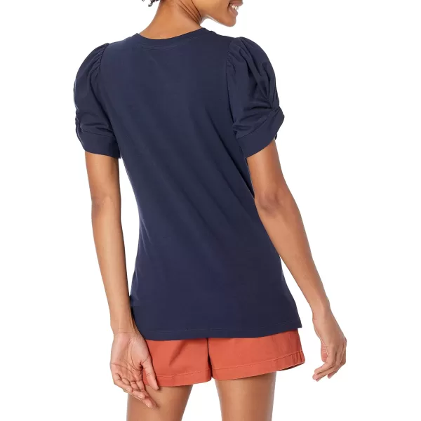 Amazon Essentials Womens ClassicFit Twist Sleeve Crewneck TShirtNavy