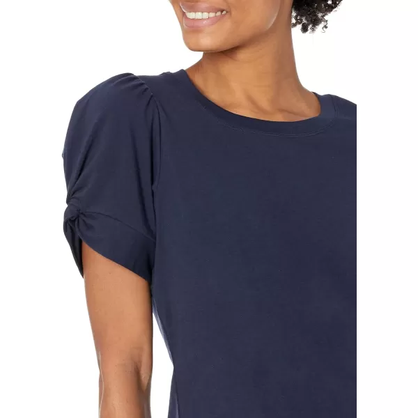 Amazon Essentials Womens ClassicFit Twist Sleeve Crewneck TShirtNavy