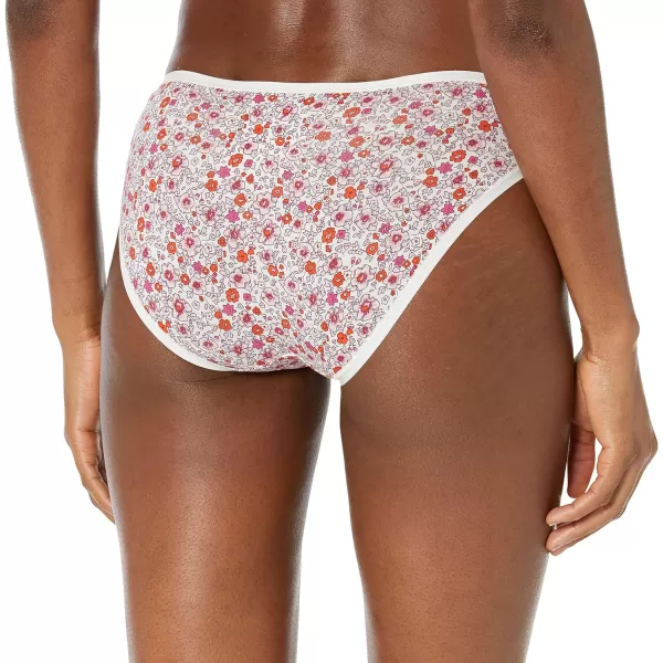 Amazon Essentials Womens Cotton Bikini Brief Underwear Available in Plus Size Multipacks10 GreyPink FlowersRedRoseWhite Floral