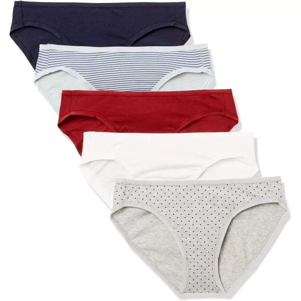 Amazon Essentials Womens Cotton Bikini Brief Underwear Available in Plus Size Multipacks10 WarmMixed Print