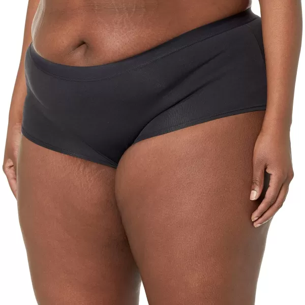 Amazon Essentials Womens Cotton Boyshort Underwear Available in Plus Size Pack of 5Black