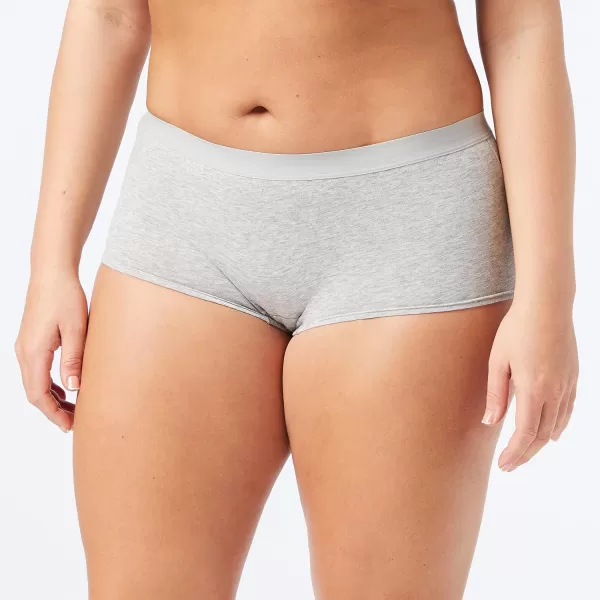 Amazon Essentials Womens Cotton Boyshort Underwear Available in Plus Size Pack of 5Neutral