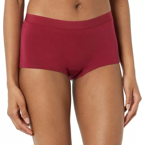 Amazon Essentials Womens Cotton Boyshort Underwear Available in Plus Size Pack of 5Warm Tones