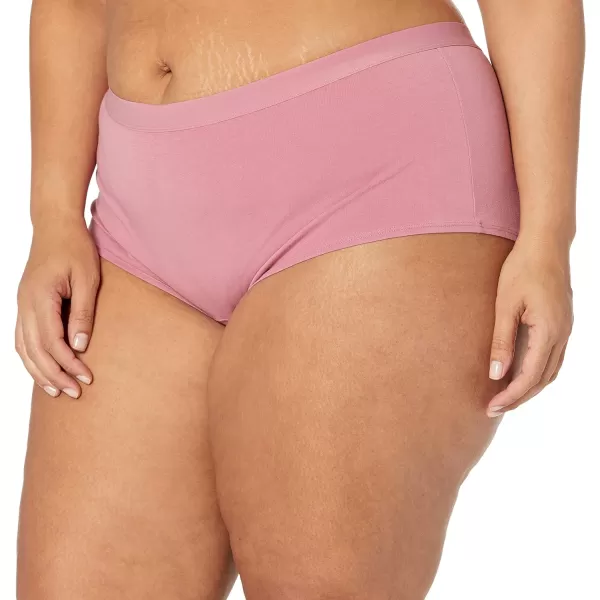 Amazon Essentials Womens Cotton Boyshort Underwear Available in Plus Size Pack of 5Warm Tones