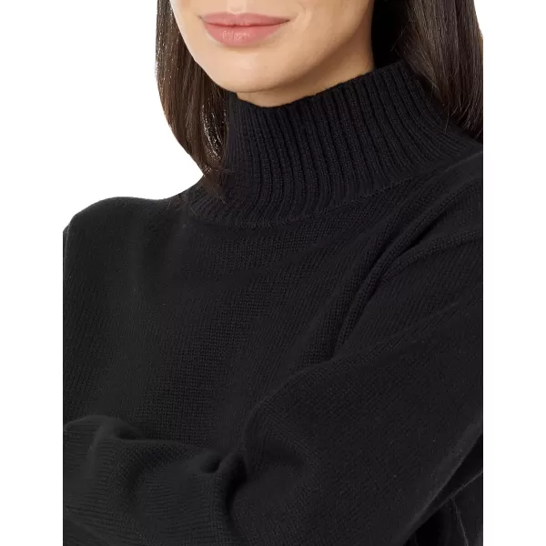 Amazon Essentials Womens Cotton FunnelNeck Sweater Available in Plus SizeBlack