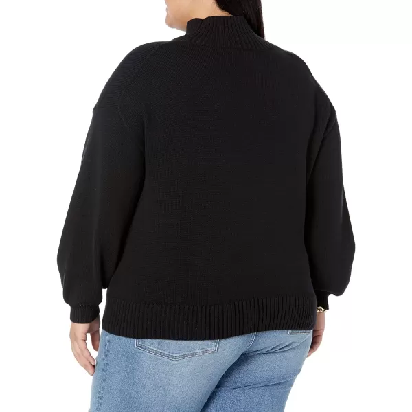 Amazon Essentials Womens Cotton FunnelNeck Sweater Available in Plus SizeBlack