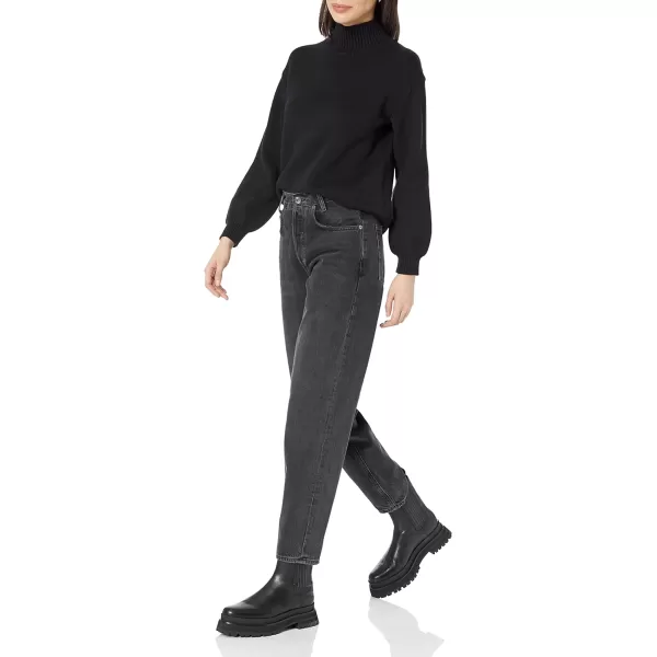 Amazon Essentials Womens Cotton FunnelNeck Sweater Available in Plus SizeBlack