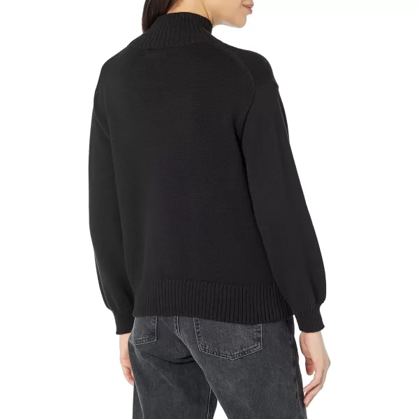 Amazon Essentials Womens Cotton FunnelNeck Sweater Available in Plus SizeBlack