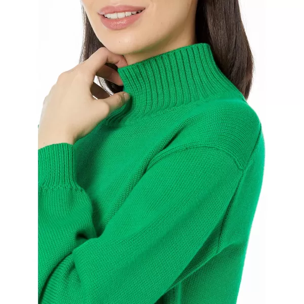 Amazon Essentials Womens Cotton FunnelNeck Sweater Available in Plus SizeGreen