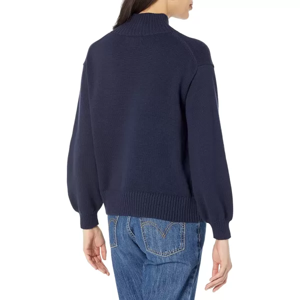 Amazon Essentials Womens Cotton FunnelNeck Sweater Available in Plus SizeNavy