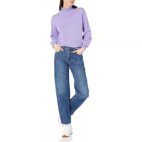 Amazon Essentials Womens Cotton FunnelNeck Sweater Available in Plus SizePurple