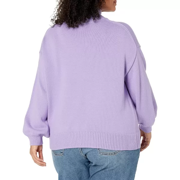 Amazon Essentials Womens Cotton FunnelNeck Sweater Available in Plus SizePurple