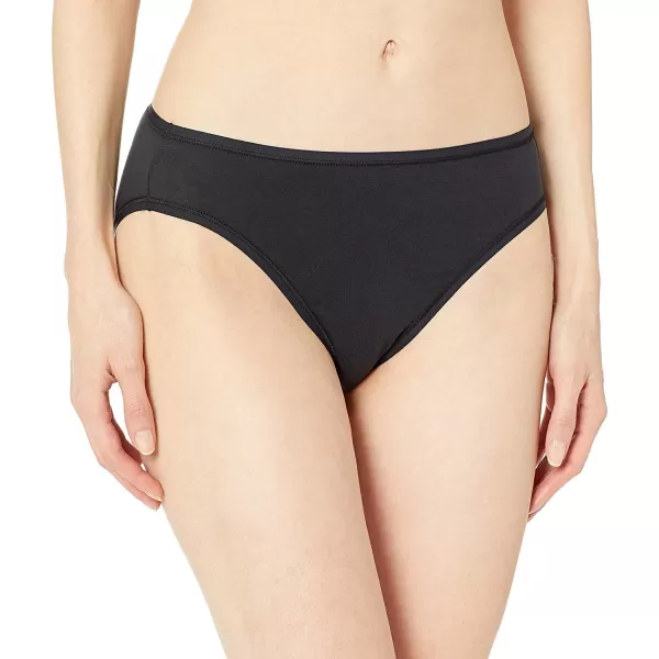 Amazon Essentials Womens Cotton High Leg Brief Underwear Available in Plus Size Multipacks10 Black