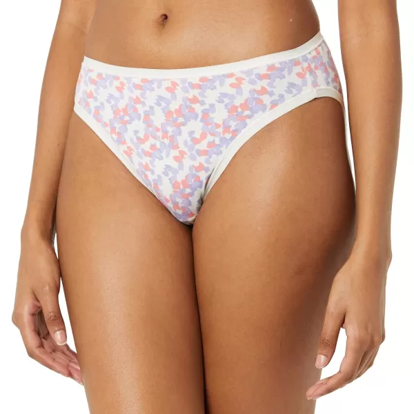 Amazon Essentials Womens Cotton High Leg Brief Underwear Available in Plus Size Multipacks10 MulticolorCheckedDitsy FloralFloral