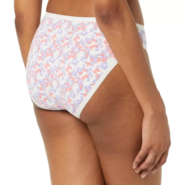 Amazon Essentials Womens Cotton High Leg Brief Underwear Available in Plus Size Multipacks10 MulticolorCheckedDitsy FloralFloral
