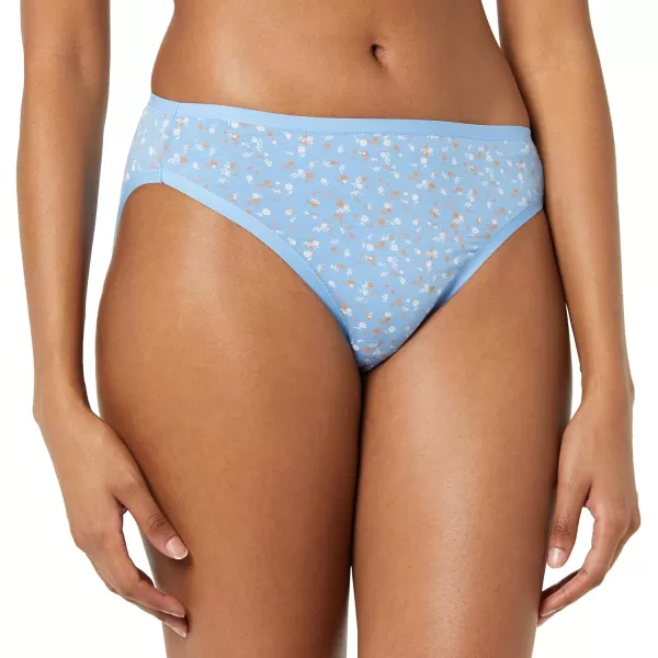 Amazon Essentials Womens Cotton High Leg Brief Underwear Available in Plus Size Multipacks10 MulticolorDitsy FloralDotsFloral