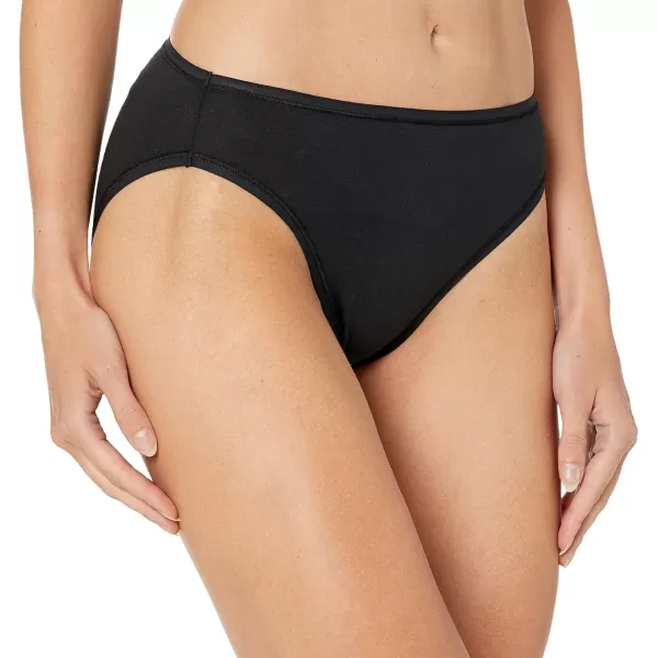 Amazon Essentials Womens Cotton High Leg Brief Underwear Available in Plus Size Multipacks6 Black