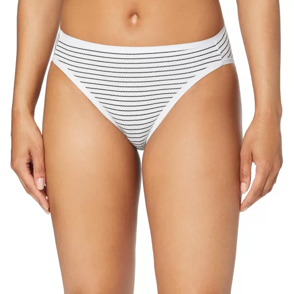 Amazon Essentials Womens Cotton High Leg Brief Underwear Available in Plus Size Multipacks6 MulticolorHeatherStripe