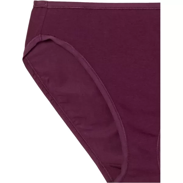 Amazon Essentials Womens Cotton High Leg Brief Underwear Available in Plus Size Multipacks6 Plum Neutrals Shades