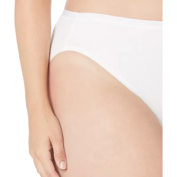 Amazon Essentials Womens Cotton High Leg Brief Underwear Available in Plus Size Multipacks6 White