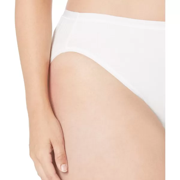 Amazon Essentials Womens Cotton High Leg Brief Underwear Available in Plus Size Multipacks6 White