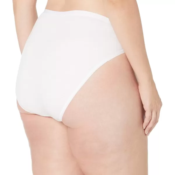 Amazon Essentials Womens Cotton High Leg Brief Underwear Available in Plus Size Multipacks6 White