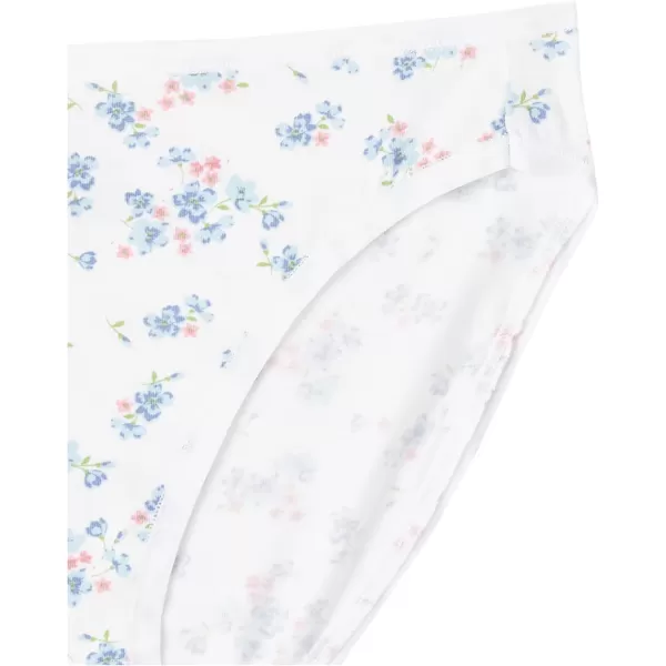 Amazon Essentials Womens Cotton High Leg Brief Underwear Available in Plus Size Multipacks6 Wildflowers