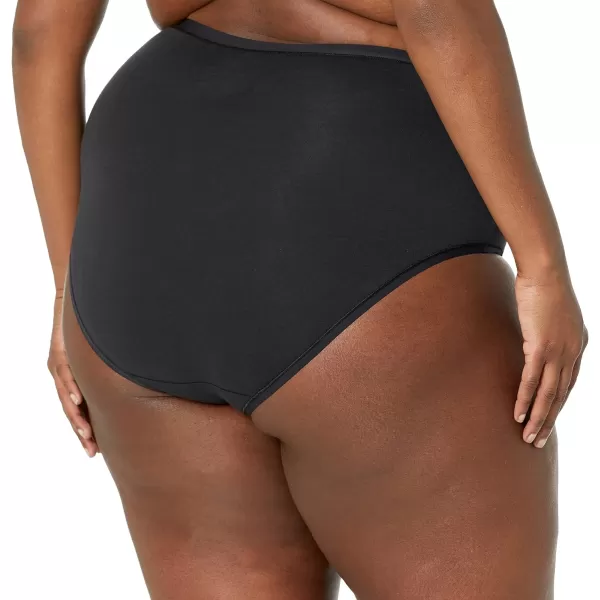 Amazon Essentials Womens Cotton High Waisted Underwear Available in Plus Size Pack of 6Black