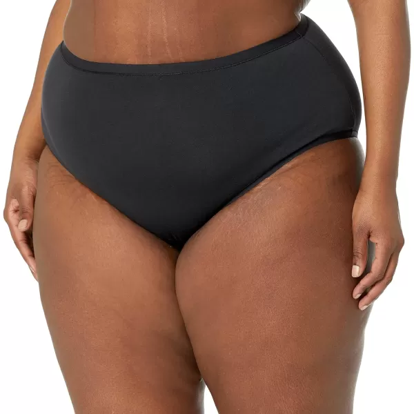 Amazon Essentials Womens Cotton High Waisted Underwear Available in Plus Size Pack of 6Black