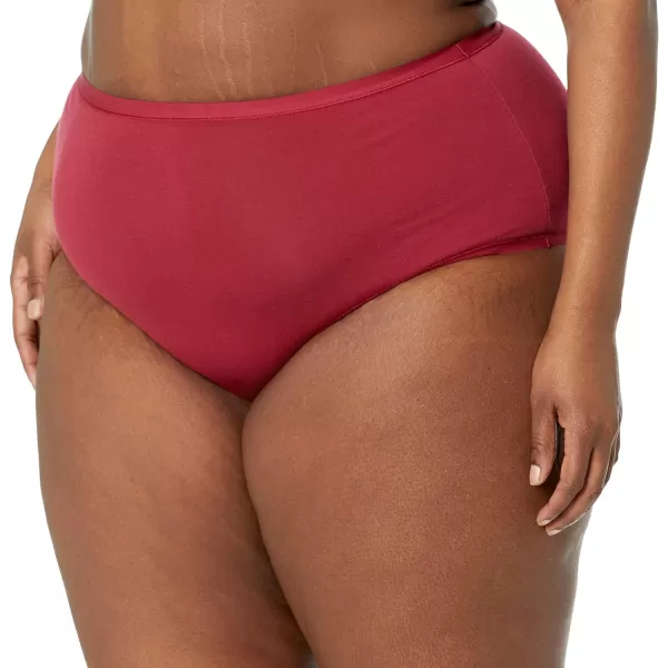 Amazon Essentials Womens Cotton High Waisted Underwear Available in Plus Size Pack of 6Warm Tones