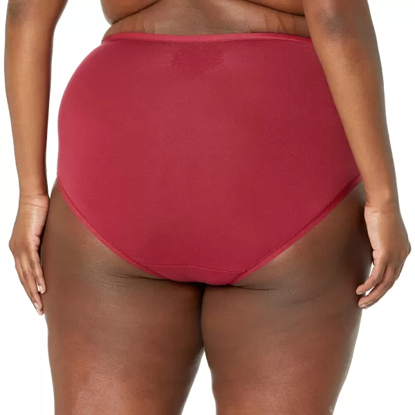 Amazon Essentials Womens Cotton High Waisted Underwear Available in Plus Size Pack of 6Warm Tones