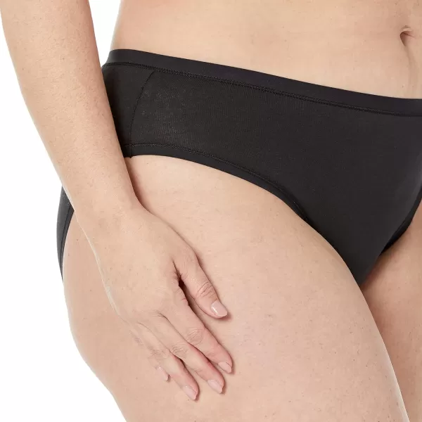 Amazon Essentials Womens Cotton Hipster Underwear Available in Plus Size Pack of 6Black