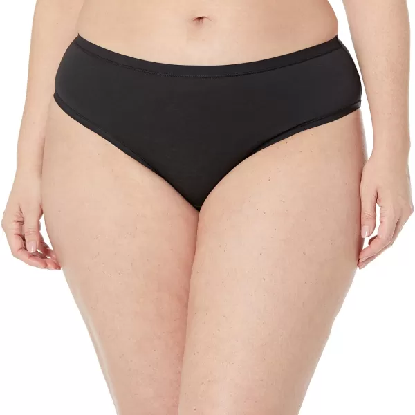 Amazon Essentials Womens Cotton Hipster Underwear Available in Plus Size Pack of 6Black