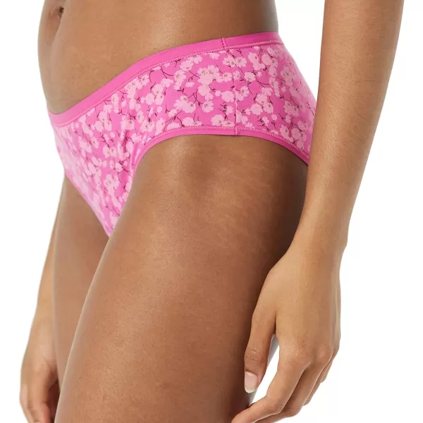 Amazon Essentials Womens Cotton Hipster Underwear Available in Plus Size Pack of 6Floral Dots