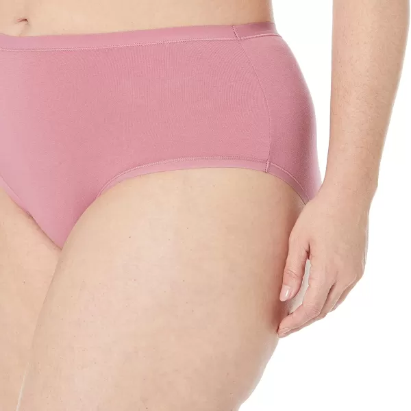 Amazon Essentials Womens Cotton Midi Brief Underwear Available in Plus Size Pack of 6Warm Tones