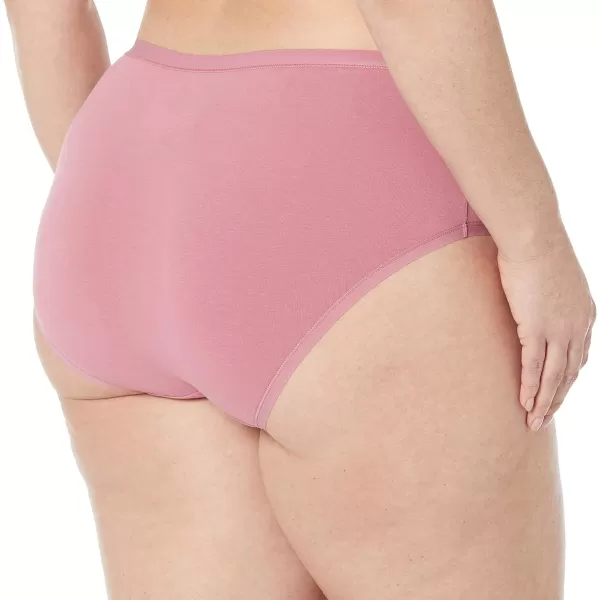 Amazon Essentials Womens Cotton Midi Brief Underwear Available in Plus Size Pack of 6Warm Tones