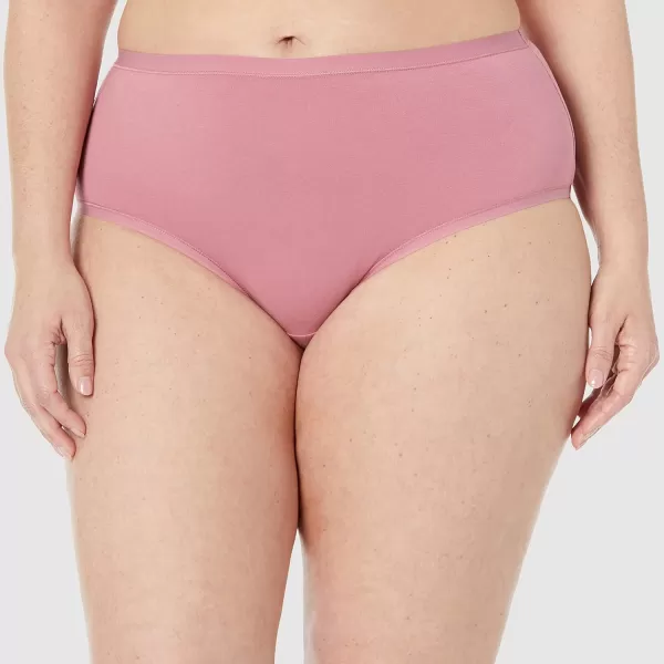 Amazon Essentials Womens Cotton Midi Brief Underwear Available in Plus Size Pack of 6Warm Tones