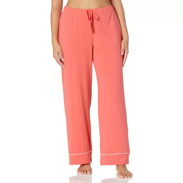 Amazon Essentials Womens Cotton Modal LongSleeve Shirt and FullLength Bottom Pajama Set Available in Plus SizeCoral Pink