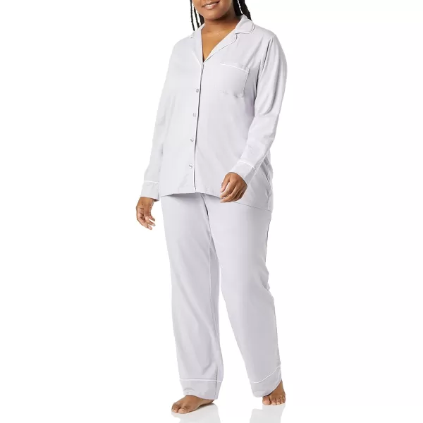 Amazon Essentials Womens Cotton Modal LongSleeve Shirt and FullLength Bottom Pajama Set Available in Plus SizeLilac