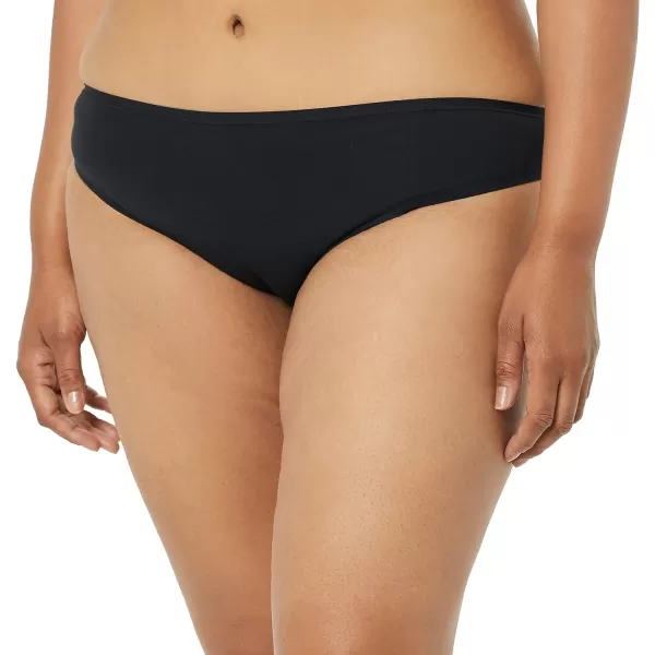 Amazon Essentials Womens Cotton and Lace Cheeky Brazilian Underwear Pack of 4Black