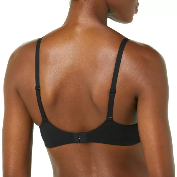Amazon Essentials Womens Cotton and Lace Lightly Lined Wirefree BraBlack