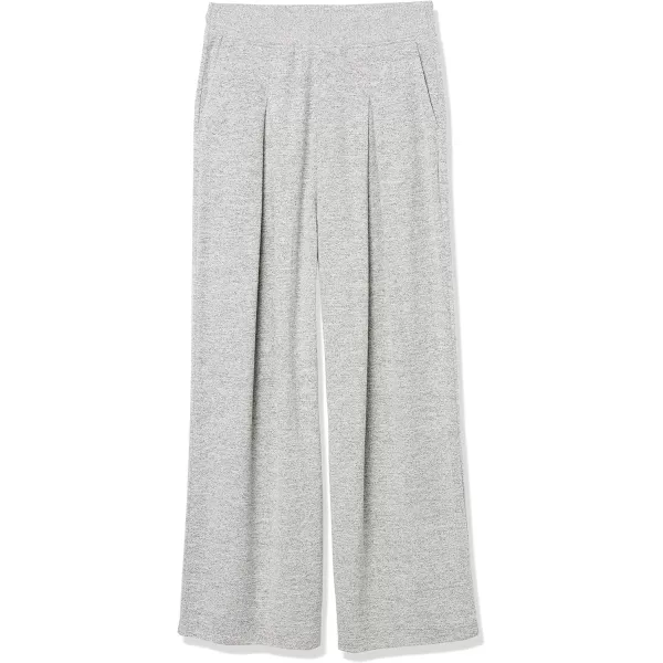 Amazon Essentials Womens Cozy Knit Oversized Pleated WideLeg Pant Previously Daily RitualGrey Heather