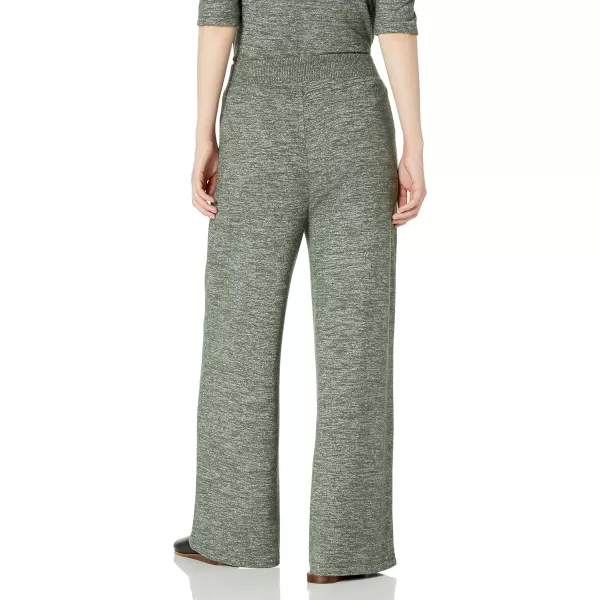 Amazon Essentials Womens Cozy Knit Oversized Pleated WideLeg Pant Previously Daily RitualOlive Marl