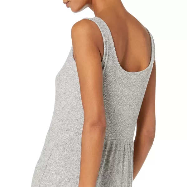 Amazon Essentials Womens Cozy Knit Rib Sleeveless Tiered Maxi Dress Previously Daily RitualGrey Heather