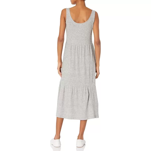 Amazon Essentials Womens Cozy Knit Rib Sleeveless Tiered Maxi Dress Previously Daily RitualGrey Heather