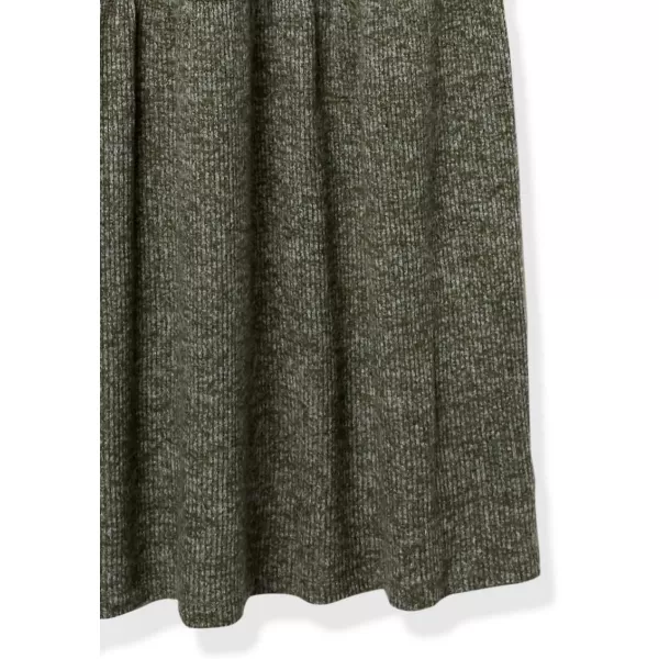Amazon Essentials Womens Cozy Knit Rib Sleeveless Tiered Maxi Dress Previously Daily RitualOlive Marl